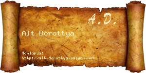 Alt Dorottya névjegykártya
