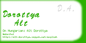 dorottya alt business card